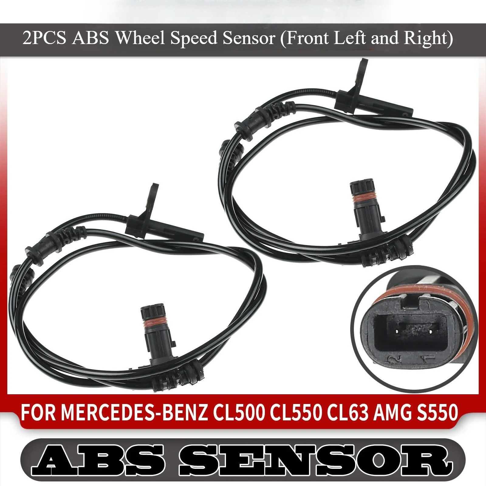 NEUE ABS-Sensoren, ALS1898, 5S12066, 5S11038 2 STÜCK (vorne links und rechts) für Mercedes-Benz C216 W221, CL65 AMG S400 S450 S550