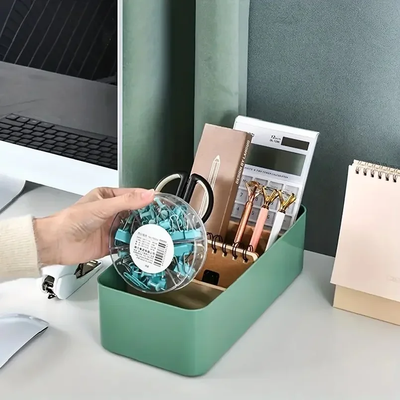 Desktop Storage Box, Bamboo And Wood Cosmetics Storage Basket, Remote Control Panel Storage Box, Miscellaneous Storage Basket