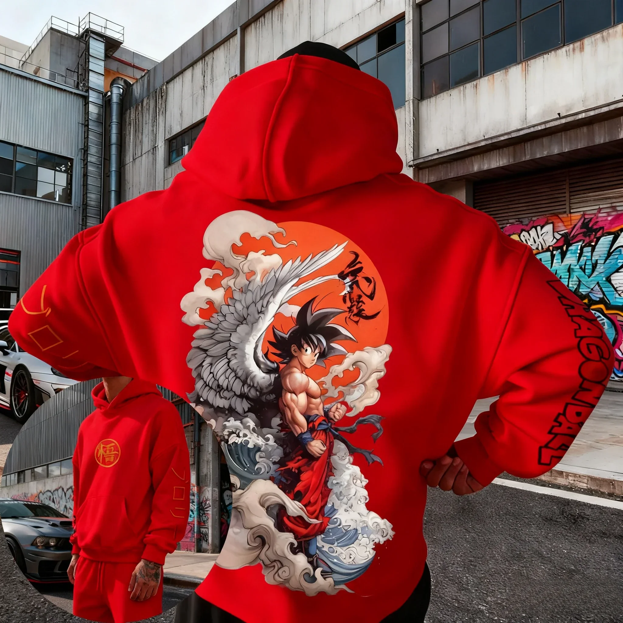 Dragon Ball Anime Goku Printed Hoodie  Spring/Autumn New Men's and Women's Harajuku Large Daily Casual Parent Child Top - view 4