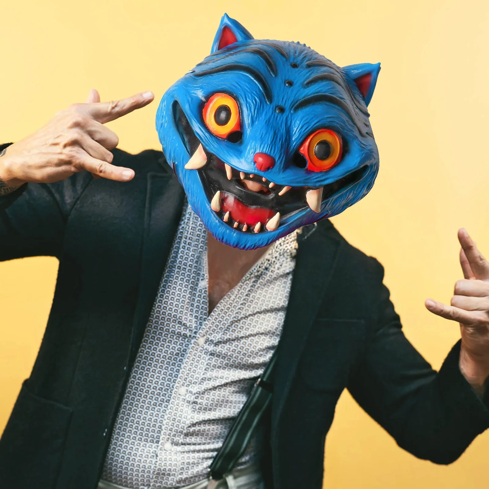 

KPop Demon Hunters Halloween Latex Mask Derpy Brave and Terrifying Atmosphere Ball Mask Halloween Gift Anime character mask