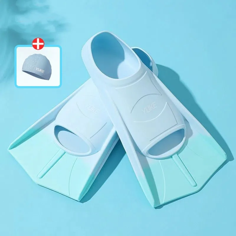 

Swimming Flippers Special Men Women Freestyle Diving Silicone Short Adult Children Professional Level Training Magic Weapon