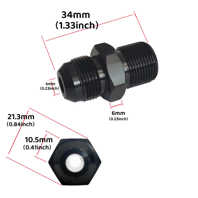 5/8-24 To 5/8-24 Aluminum Thread Connector for Oil Fuel Filter Adapter Head 1/2 28 To 1/2-28