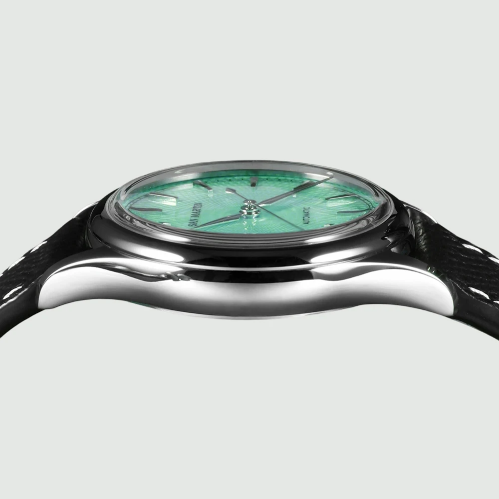 San Martin 37mm Dress Men Watch ST1812 Automatic Movement Luxury Steel Mechanical Watches Couple Gifts Waterproof 10Bar SN0110