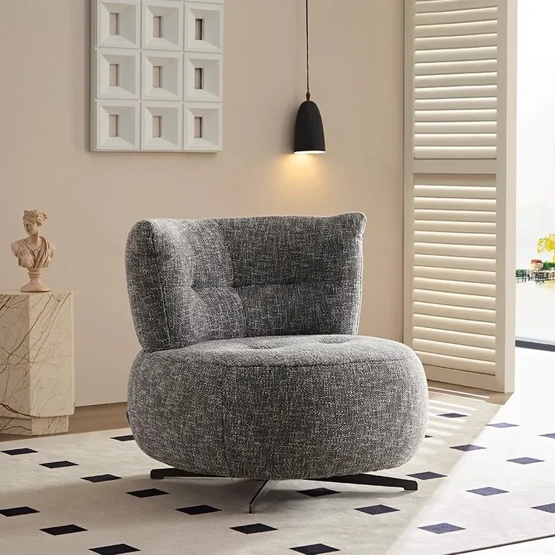 Sillas sencillas para sala de estar para adultos, sillas giratorias clásicas modernas y acogedoras, Muebles ergonómicos blancos para sala de estar, Muebles para el hogar
