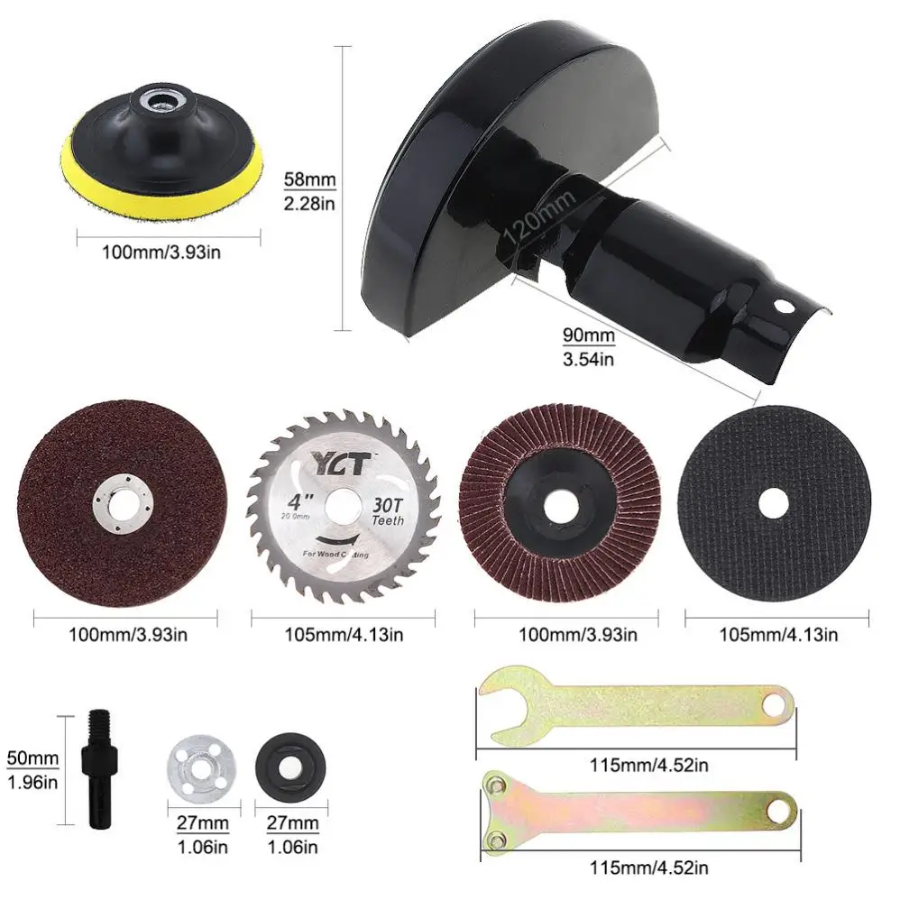 Assento de corte elétrico, Ferramentas de conversão, Acessórios com rebolo, Fatia de metal para moagem, Polimento