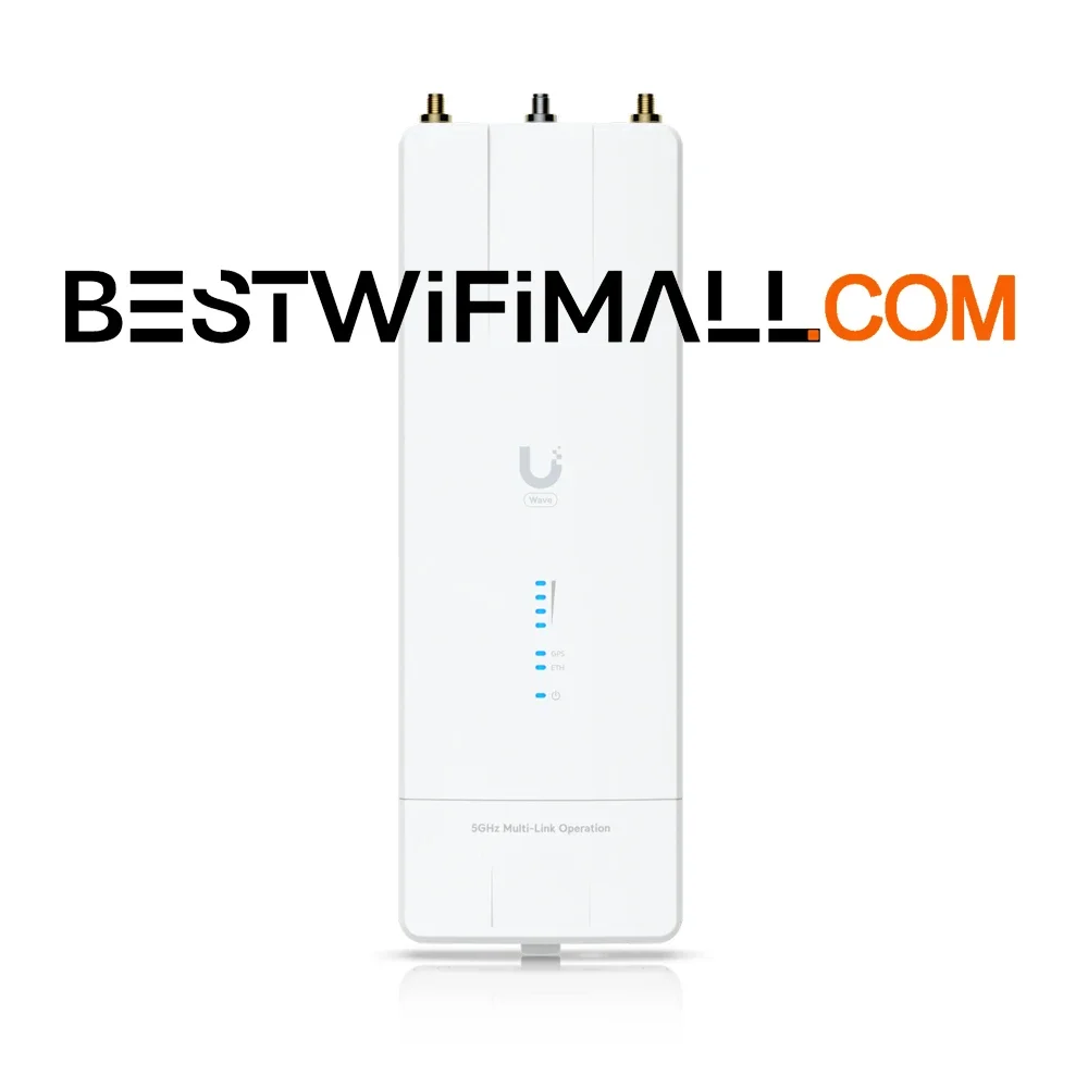 UBIQUITI Wave-MLO5 High-Performance Dual 5GHz WiFi 7 Wireless Bridge Base Station with 10G Ports Wave MLO5