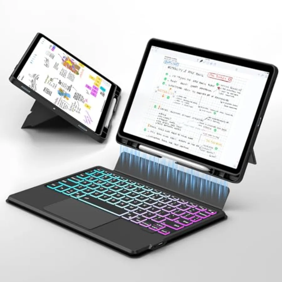 

Ai Key Keyboard Case for 11 inch Samsung Galaxy Tab S11 2025: DEX Mode Rainbow Backlit Keyboard Smart Touchpad Ultra-Thin Auto