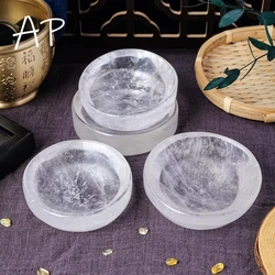 1pc Natural Crystal Clear Quartz Bowl Healing Energy Crystal Bowl Home Gift Decoration