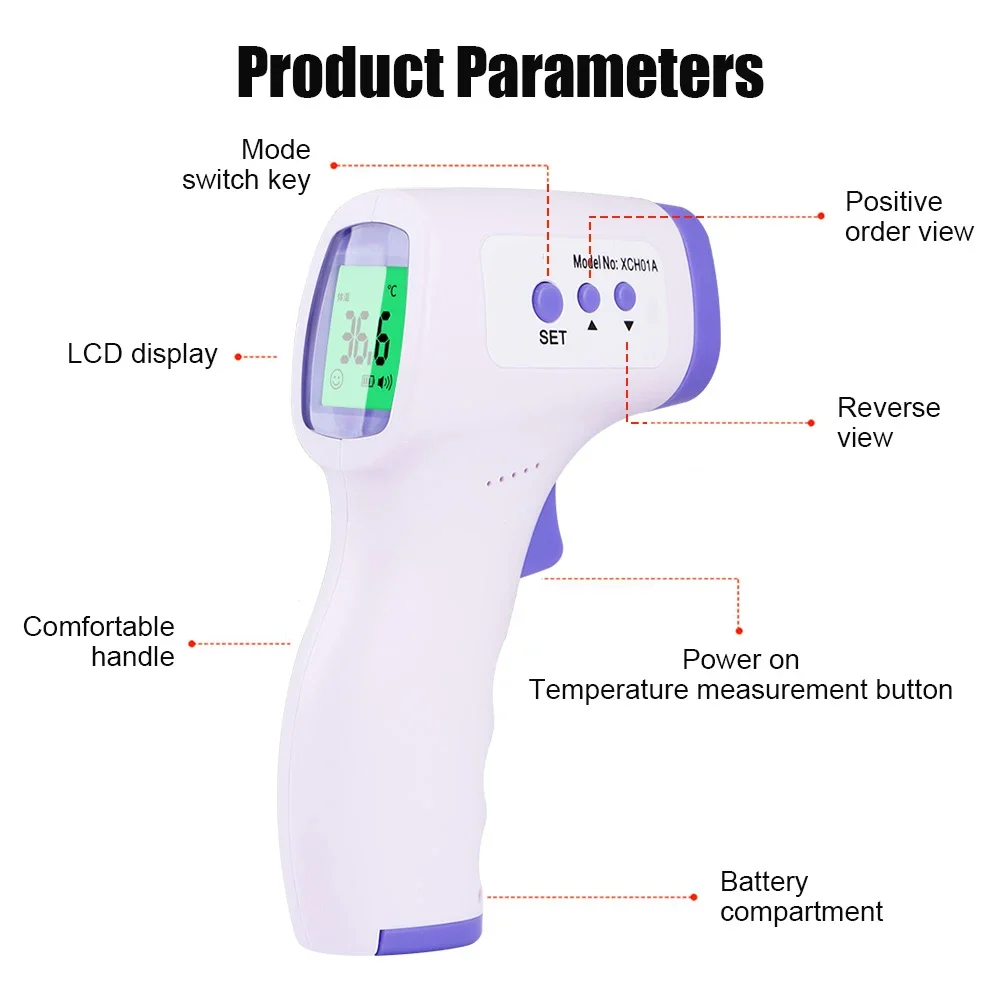 Forehead Infrared Thermometer Digital Body Thermometer Non Contact Baby Adult Medical Thermometer Body Temperature Measurement