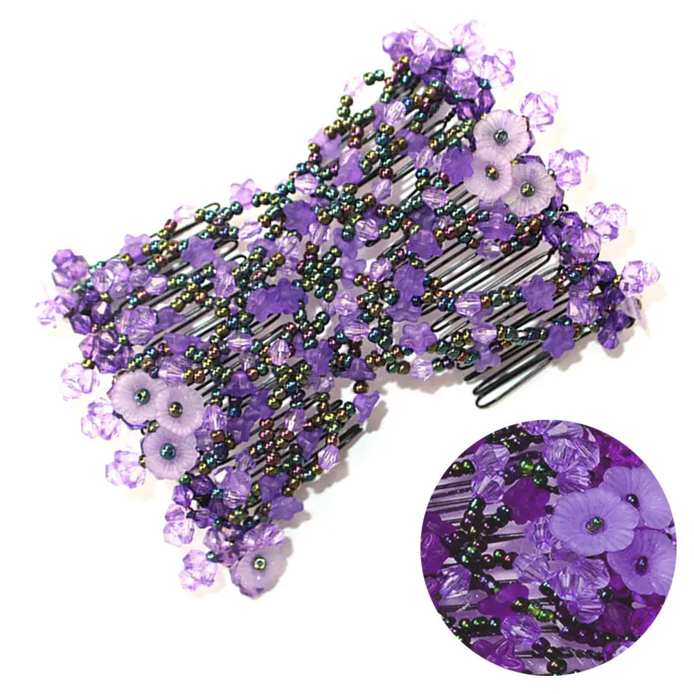 5Pcs Beaded Hair Bun Combs Set Unique Fashion Design Scalp-Friendly Easy Styling Tool for Dozens of Hairstyles Gift for Women