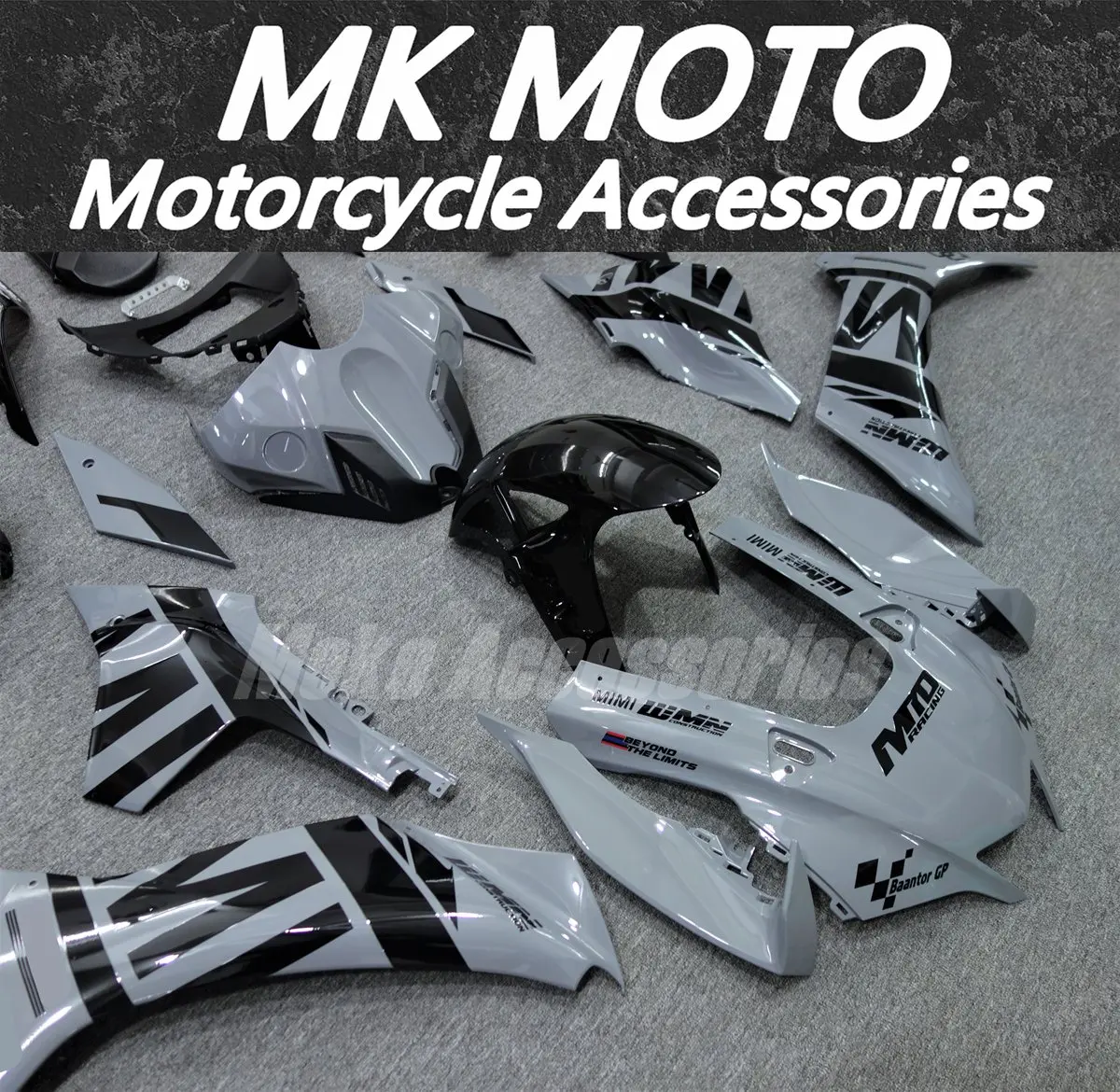 

Комплект обтекателей для YZF R1M R1 2020-2024, новый, черно-серый, из АБС-пластика, литье под давлением