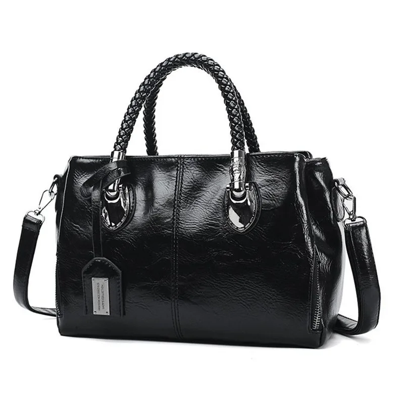 Bolsos de lujo de diseñador, bolso retro europeo y americano para mujer, bolso de cuero encerado moderno, nuevo modelo, bolso de hombro, bolso cruzado.