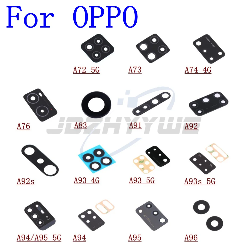 

2PCS Rear Back Camera Glass Lens For OPPO A72 A73 A74 A76 A83 A91 A92 A92s A93 A94 A95 A96 4G 5G With Adhesive Tape Parts+Tools