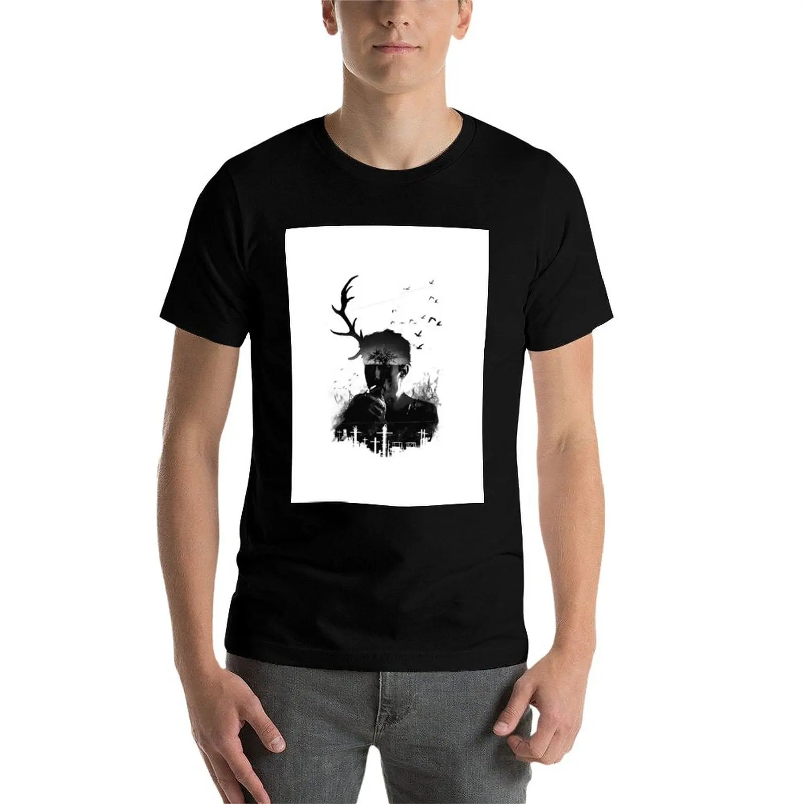 تي شيرت Rust Cohle - True Detective تي شيرت قطني تي شيرت رجالي 100% تي شيرت للرجال جرافيك عتيق تي شيرت رجالي تي شيرت