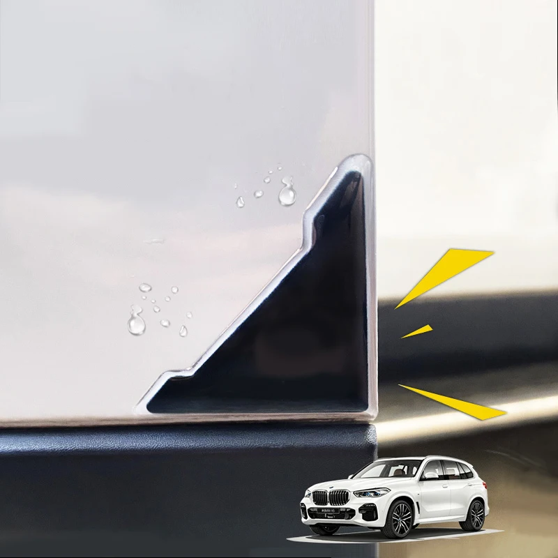 Universal Transparent Car Door Corner Covers Self-adhesive Anti-collision Anti-Scratch Silicone Stickers Car Accessories 4Pcs