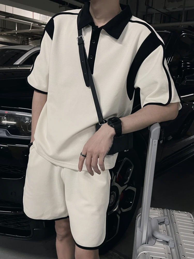 

Повседневный летний комплект irt And orts, мужской модный костюм-двойка, дышащий, легкий, из смеси хлопка, с эластичной резинкой на талии