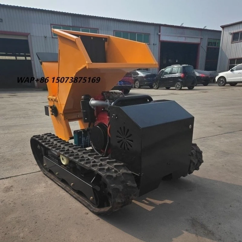 Quick Delivery Mini Forestry Wood Crusher Rubber Crawler Wood Chip Crusher Making Sawdust Agriculture Machinery Wood Chipper