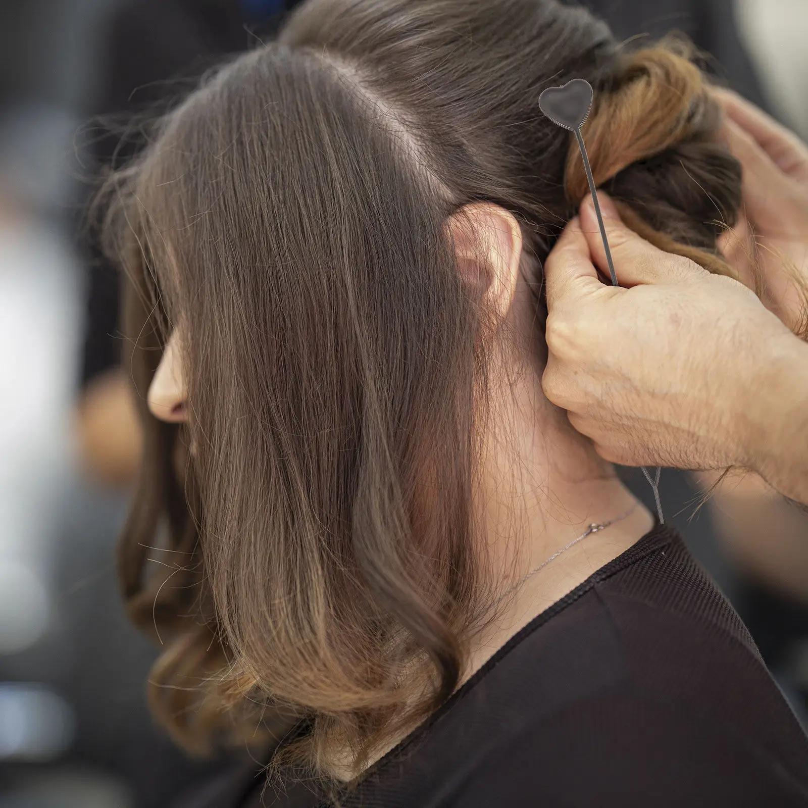 

Набор из 50 пластиковых форм для укладки волос в форме сердца для создания элегантных причесок за секунды, качество салонного уровня