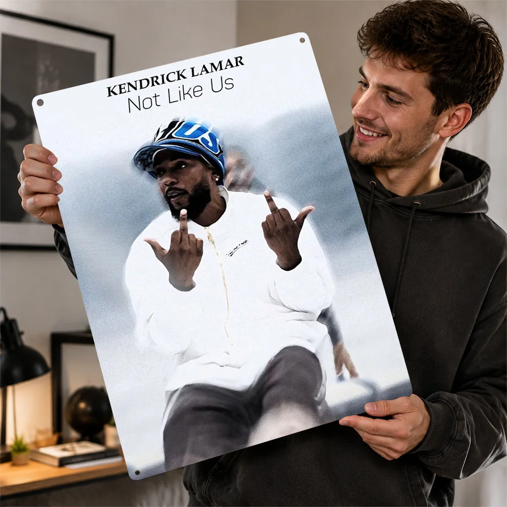 Kendrick Lamar Poster Musical Wall Art Personalized Vintage Metal Sign for Music Room Studio Bedroom Home Decor Display Plaque
