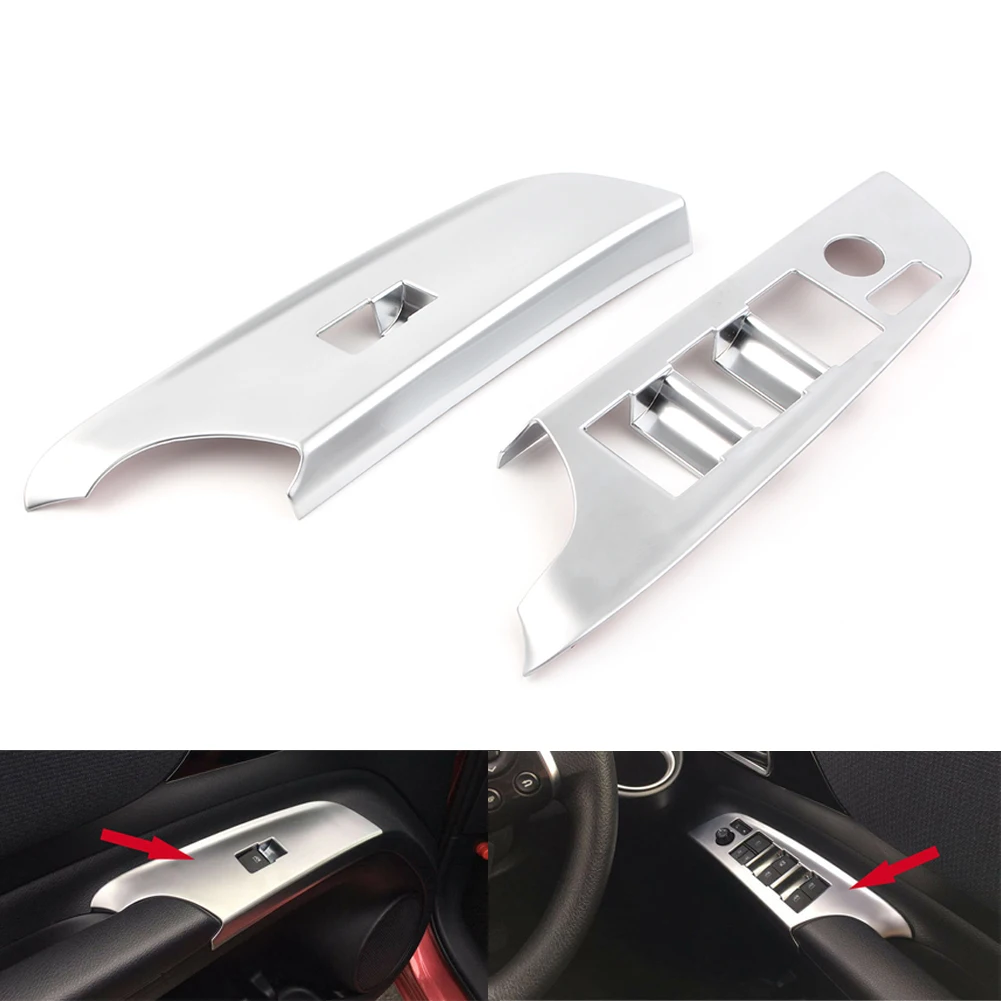 RHD Car Front Door Window Switch Plate Trims For 2016 2017 2018 Toyota Sienta Decoration Cover Trim Car Accessores