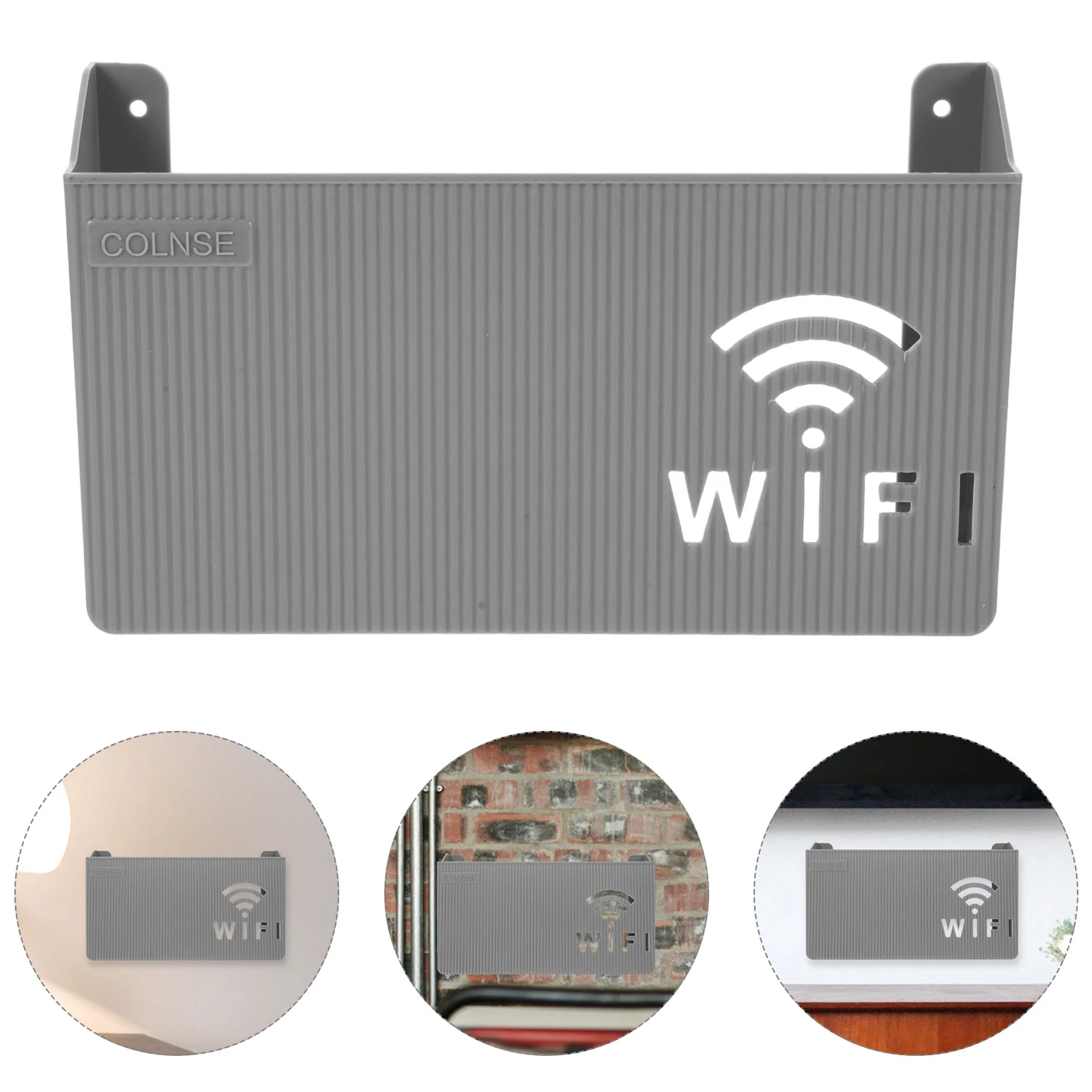 Cable Management Hider Rack Storage Box Wireless Router Security Monitor Mount Grey Wifi Case