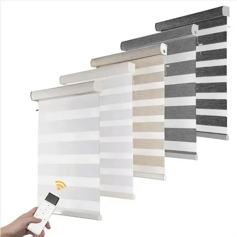 

Electric Zebra Blinds, Window Curtains, Day and Night Shade, Motorized App, Smart Control, Home Decoration