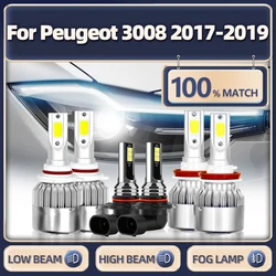 360W 60000LM Led Headlights H7 HB3 9005 Super Bright Car Light Bulbs H11 Auto Fog Lamp 12V 6000K For Peugeot 3008 2017 2018 2019