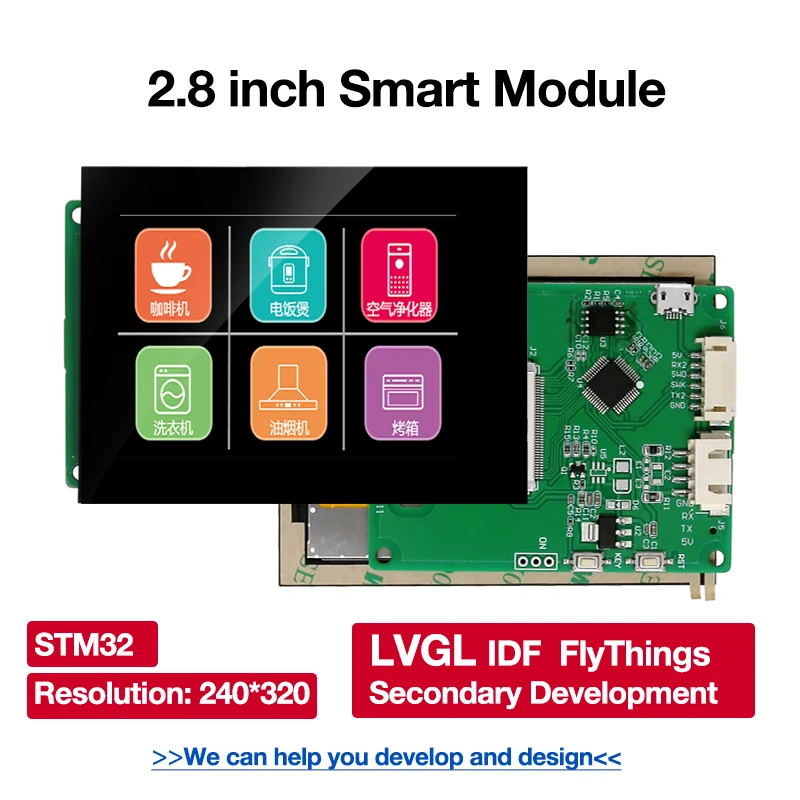 

2,8 дюймовый 240*320 320*240 IDF LVGL IPS Tft дисплей экран стандарта памяти с емкостным сенсорным экраном для Arduino