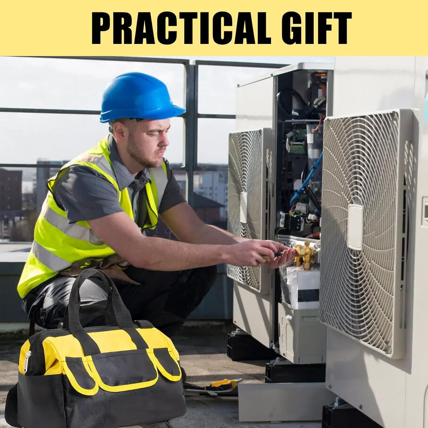 

14/17/20inch Heighten large capacity Tool Bag Thickened Oxford Waterproofed Wear-Resistant Electrician Storage Toolkit