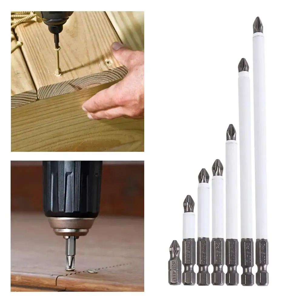 

1/7pcs Anti Non-slip Batch Head High Hardness Impact Strong Cross Bit Steel WaterProof PH2 Screwdriver Bits