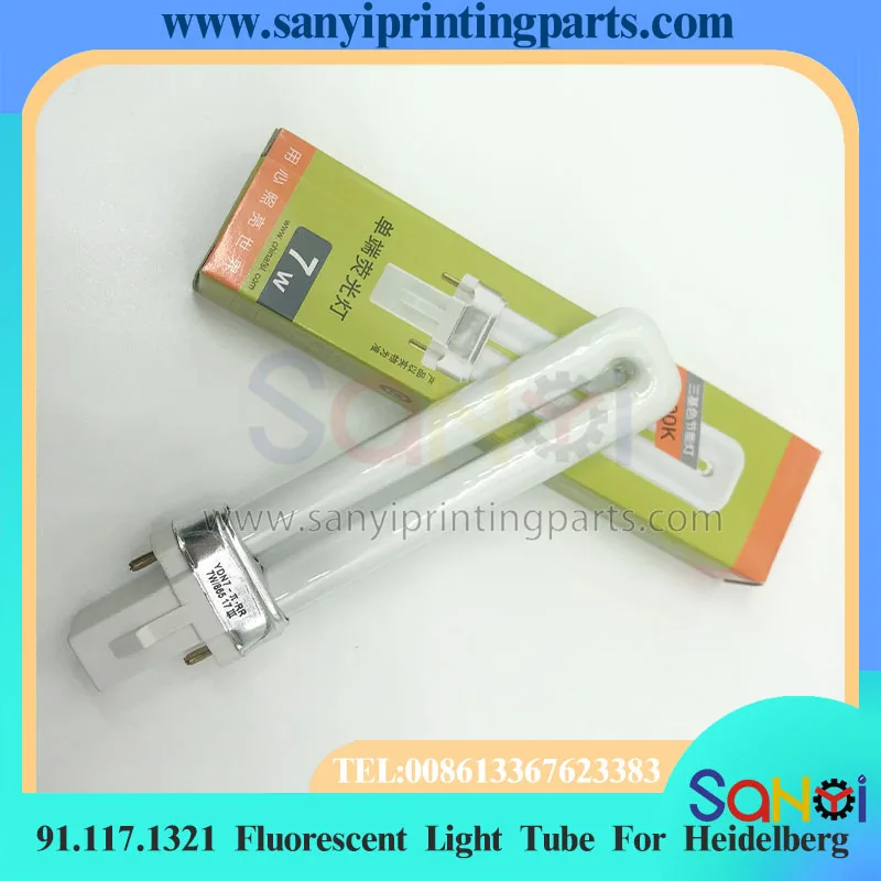 

2 шт., лучшее качество, 91.117.1321, люминесцентная световая трубка, 7 Вт для Heidelberg SM52 SM74 SM102 QM46, детали печатной машины