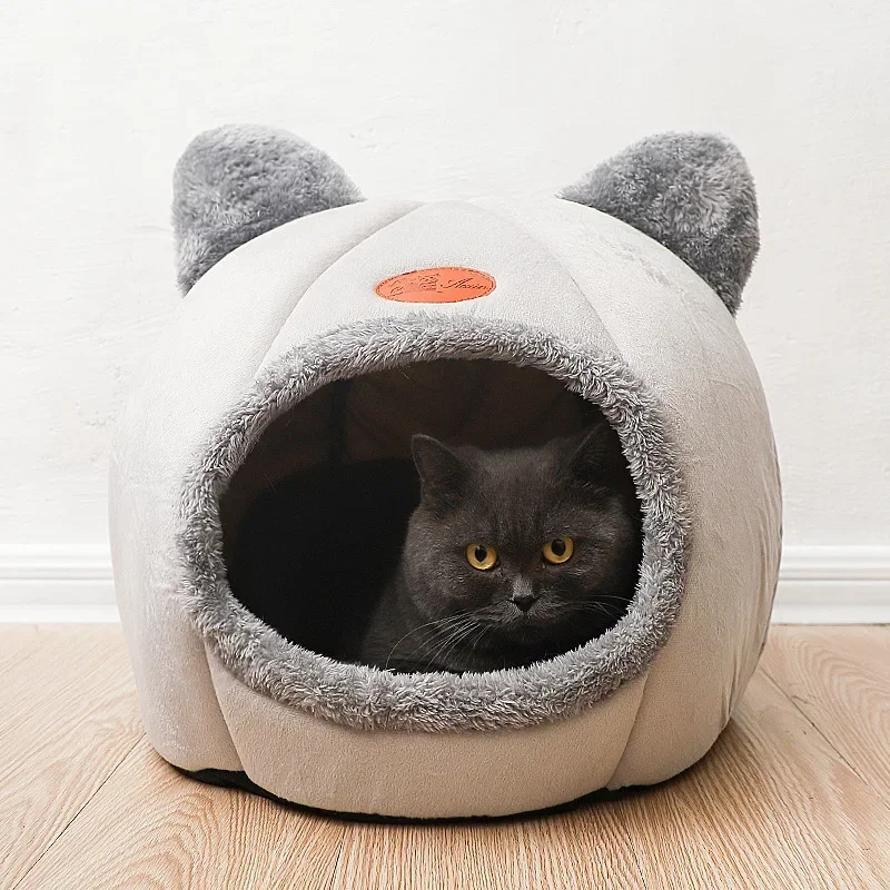 

New Deep Sleep Comfort in Winter Cat Bed Iittle Mat Basket Small Dog House Products Pets Tent Cozy Cave Nest Indoor Cama