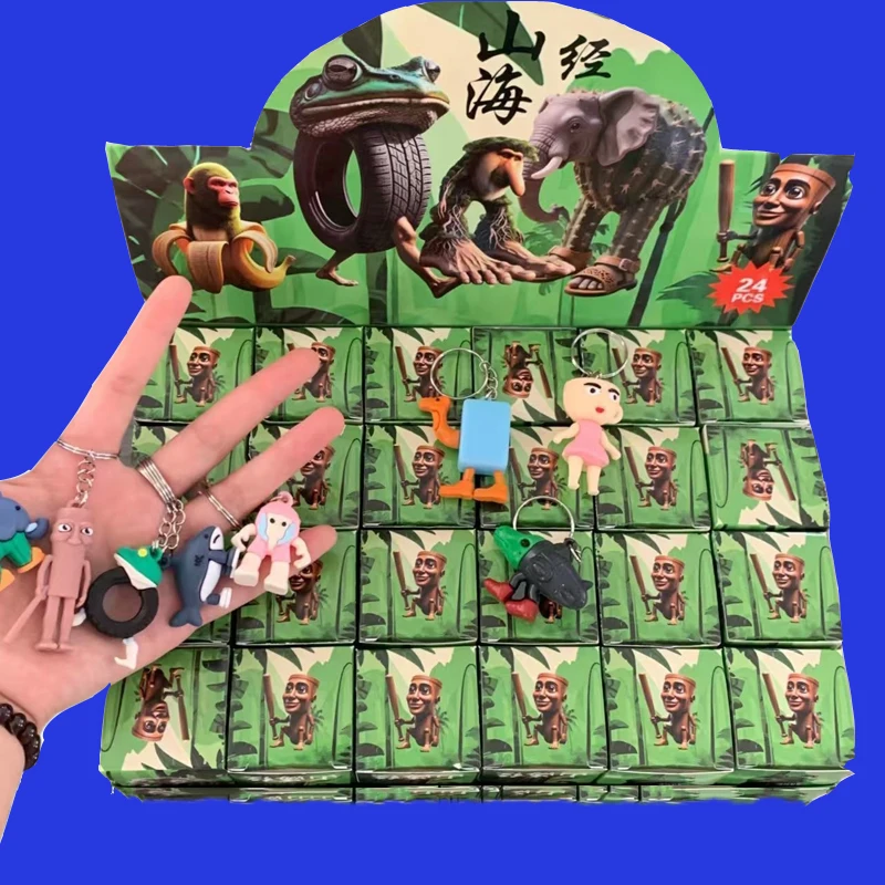 2025New italien Brainrot boîte aveugle jouet Tungtung Sahur Tralarero Tralala Bombardinocrocodilo figurines porte-clés cadeaux d'anniversaire