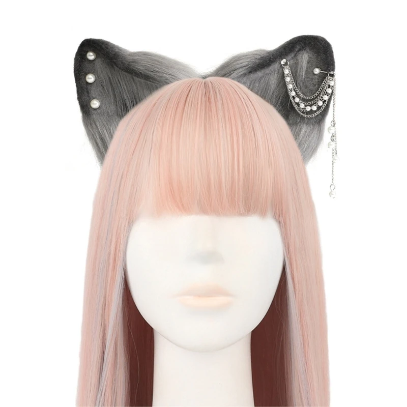 Kat Oor Hoofdbanden Halloween Haarbanden Pluche Haar Hoepel Hoofdbanden Cosplay Party Haaraccessoire voor Party Dropship