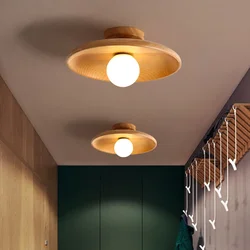 Modern Wooden Led Ceiling Lamp Pendant Light Fixture Hanging Ceiling Chandelier for Corridor Balcony Bedroom Entrance lighting