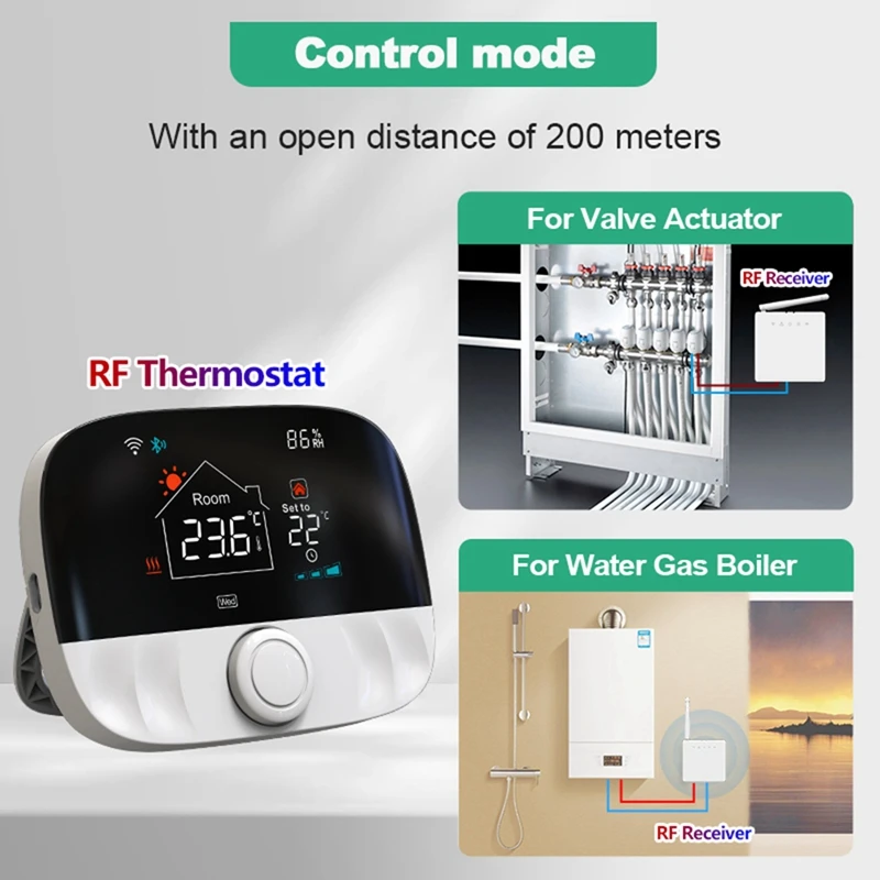 Tuya WIFI-temperatuur Slimme verwarming Temperatuur Timing-instelling Mobiele telefoon Tuya Smartlife APP Op afstand bedienen