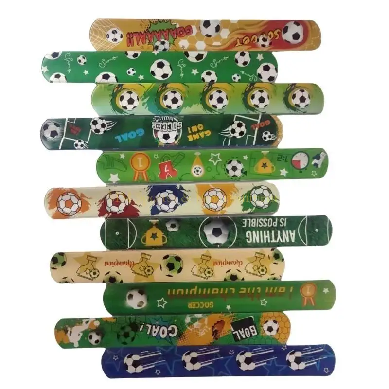 31be 12pcs Bóng đá Mẫu Găng tay Slap Vòng đeo tay cho các bữa tiệc thể thao cung cấp