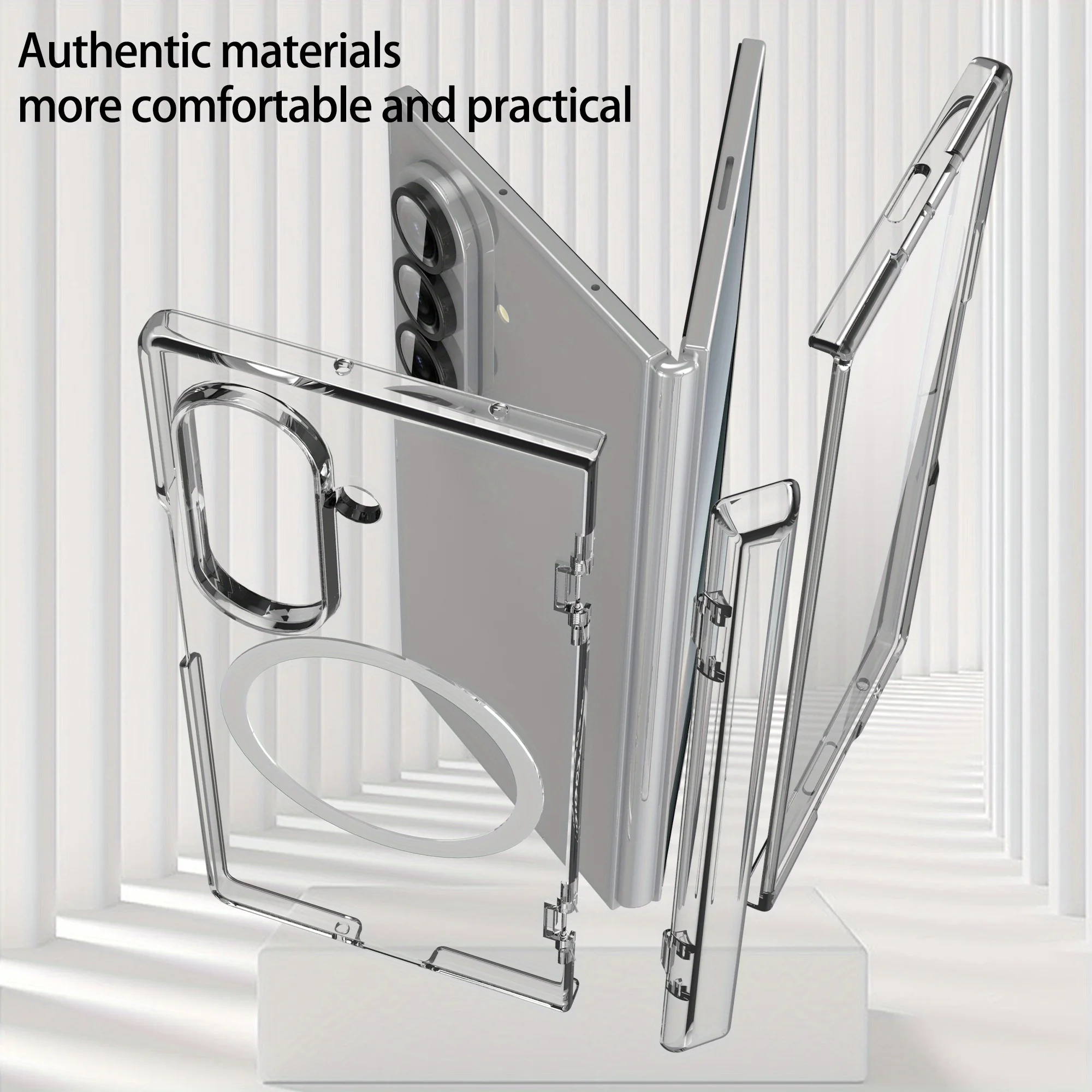 Compatible with Samsung Galaxy Z Fold 7 Magnetic Case,Full-Body Built in Screen Protector Hinge Cover Shockproof Slim Protective