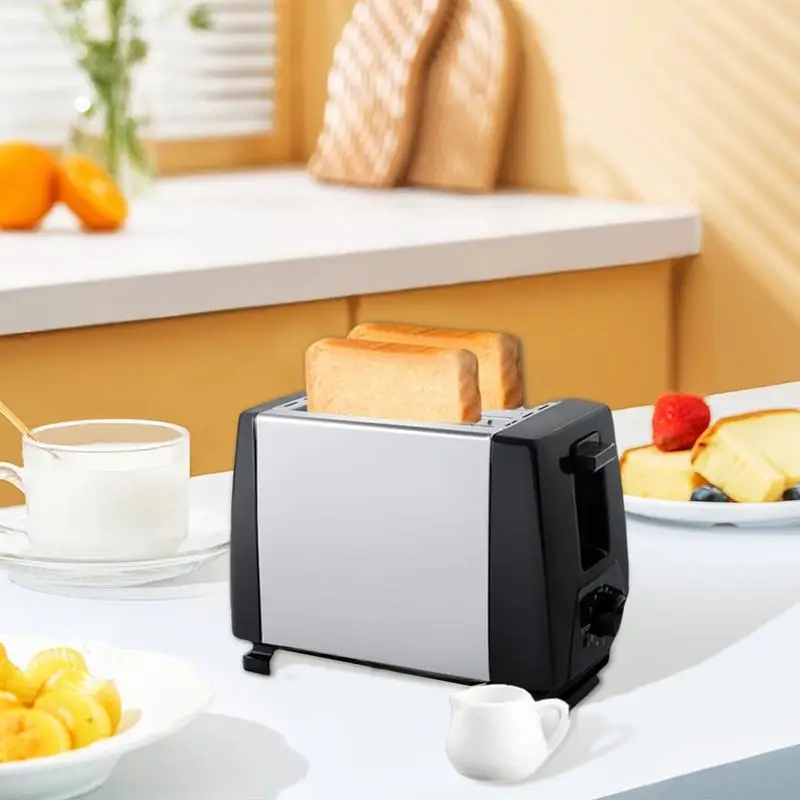 2 Slice Toaster Sandwich 2 Slice Toaster Machine Stainless Steel Bread Warmer For Bread Waffle Pastry Croissant And Bagel