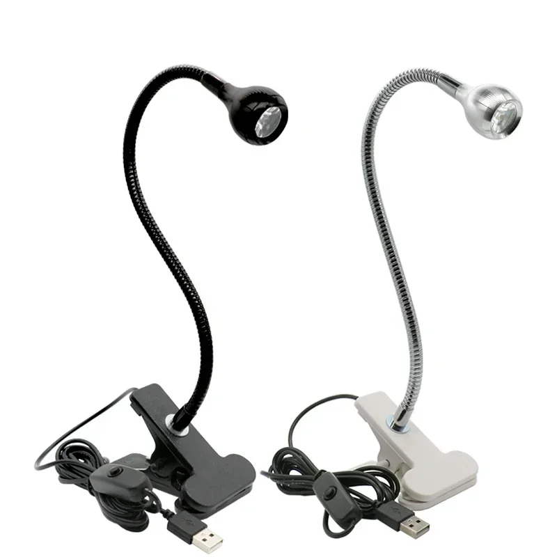 Optical Microscope LED Light Table Clip Source USB Desk Clip-on Dimming Spotlight Working Lamp