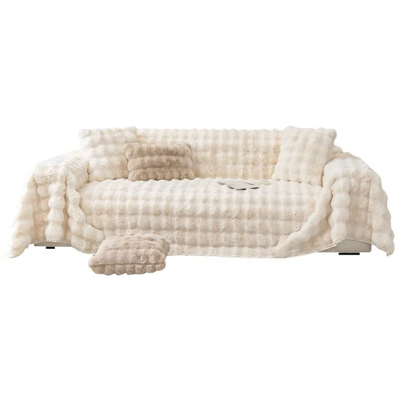 High-grade plush sofa cover, fully covered scratch-proof and dust-proof cover, universal full-package sofa protective cover