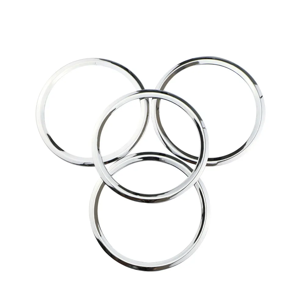 For Nissan Sunny N17 Versa 2014-2017 Car Door Speaker Panel Circle Trim Sticker  ABS Chrome 4Pcs/Set Audio Decoration Cover
