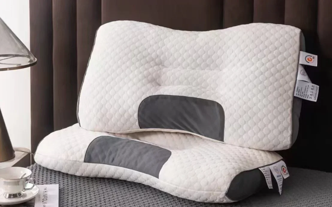 

Neck Pillow Help Sleep And Protect The Neck Cervical Orthopedic Household Soybean Fiber SPA Massage Pillow For Sleeping New