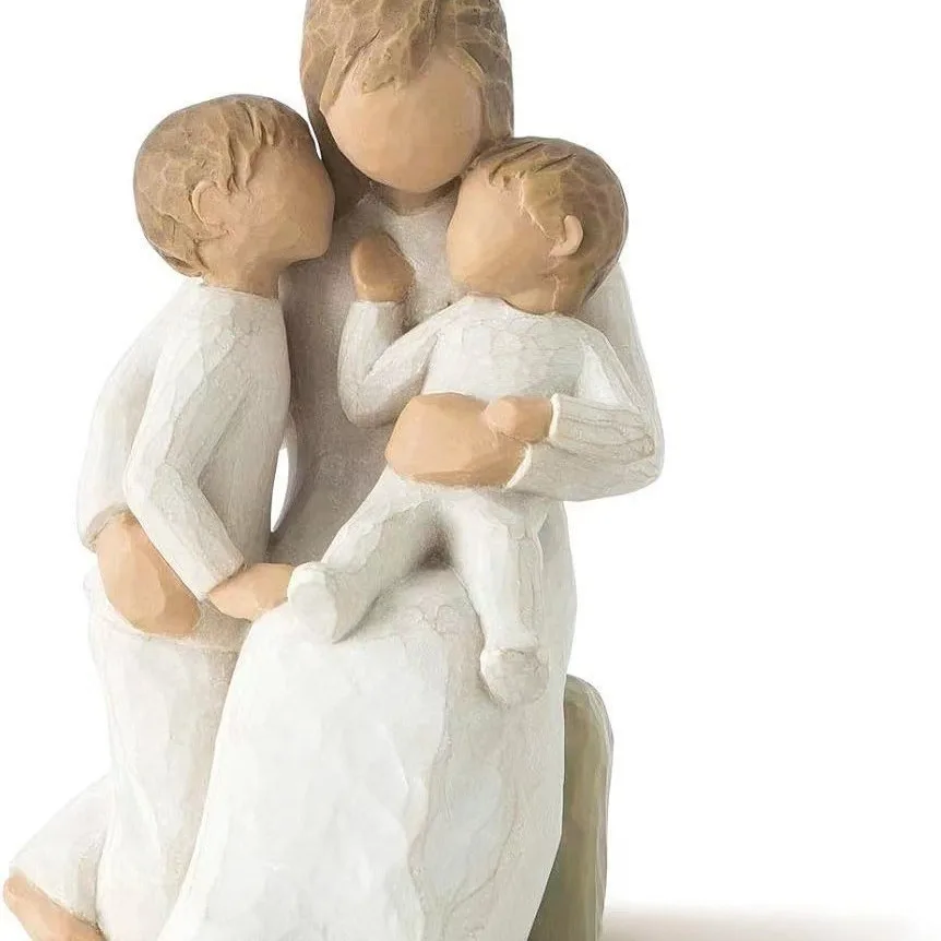 1pcs Mother Holding Child Figure Sculpture Home Living Room Study Desktop Decoration Decoration Holiday Gift