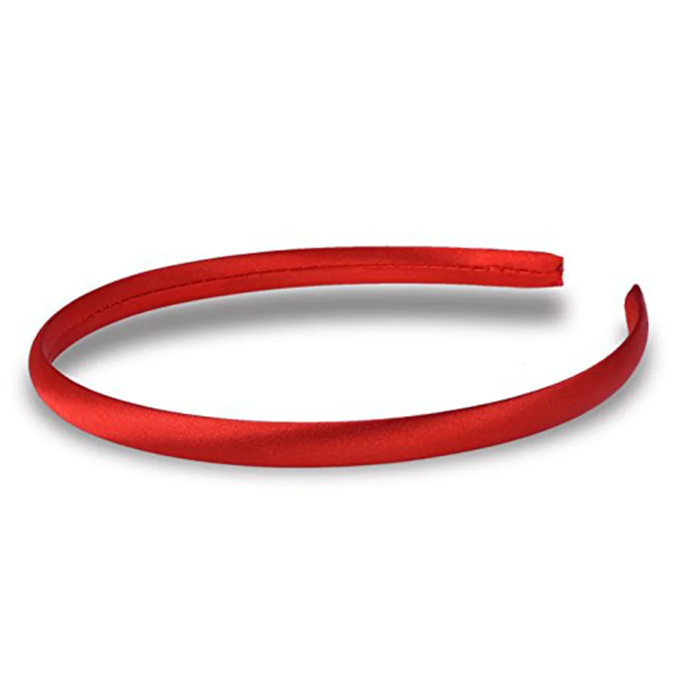 

10Pcs Satin-Like Hair Bands for Women Girls 1Cm Wide Elegant Headband Smooth Inside Hold Hair Back Brightly Colored Fashion