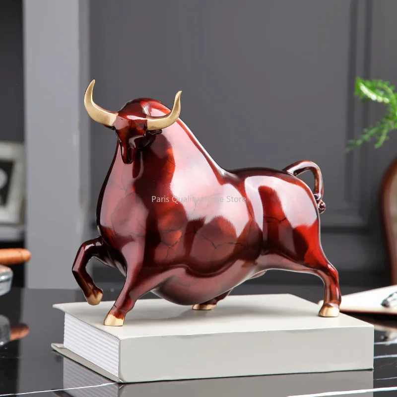 

Wine cabinet crafts living room copper bull jewelry desk decoration decoration decorated copper bull home opening gift