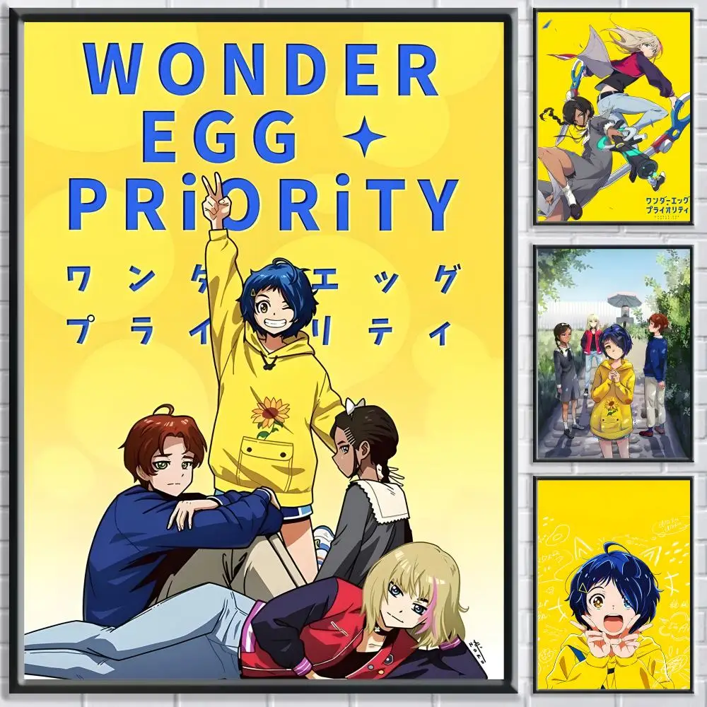 Anime W-Wonder Egg Priority Poster HD Self Adhesive Waterproof Wall Art Ideal for Home Office Dorm Bedroom Great Gift