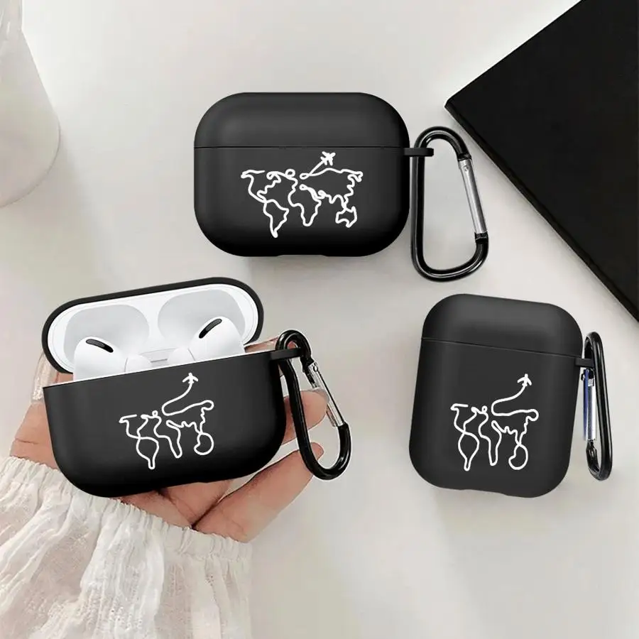 Airplane Route Earphone Cases Cover Case For Airpods 3 Pro3 4 Pro 2 1 Pro2