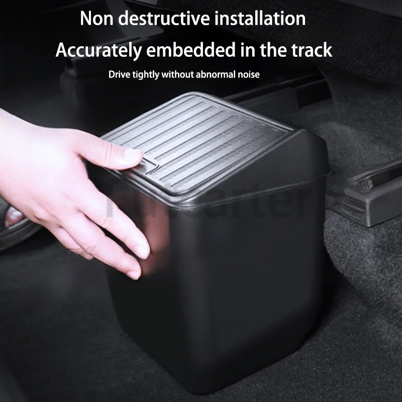 ل تسلا نموذج Y العرعر 2025 المقعد الخلفي حاوية القمامة مركز صناديق صندوق تخزين غطاء الصحافة تصميم مفتوح تركيب غير تدميري