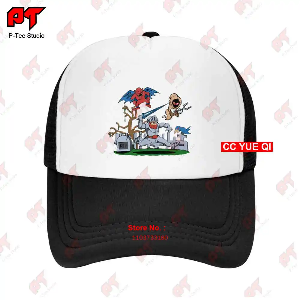 Ghosts N Goblins Graveyard Black Heather Baseball Caps Truck Cap GZNQ